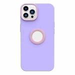 For iPhone 13 Pro Contrast Color 3 in 1 TPU Phone Case (Purple)