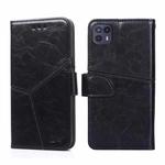 For Motorola Moto G50 5G Geometric Stitching Horizontal Flip Leather Phone Case(Black)