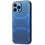 For iPhone 11 Hollow Heat Dissipation Metal Phone Case (Sierra Blue)