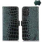 For Nokia G100 Crocodile Top Layer Cowhide Leather Phone Case(Green)