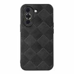 For Huawei nova 10 Pro Weave Plaid PU Phone Case(Black)