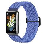 For Huawei Band 7 Nylon Braided Buckle Watch Band(Blue)