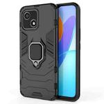 For Honor Play 30 Shockproof PC + TPU Protective Phone Case with Magnetic Ring Holder(Black)