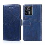 For ZTE Blabe V30 Geometric Stitching Horizontal Flip Leather Phone Case(Blue)