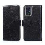 For ZTE Axon 30 Pro Geometric Stitching Horizontal Flip Leather Phone Case(Black)