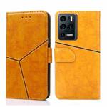 For ZTE Axon 30 Ultra Geometric Stitching Horizontal Flip Leather Phone Case(Yellow)