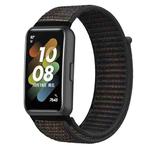 For Huawei Band 7 Nylon Loop Buckle Watch Band(Black)