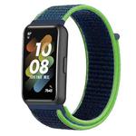 For Huawei Band 7 Nylon Loop Buckle Watch Band(Lime)