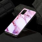 For Galaxy A41 Marble Pattern Soft TPU Protective Case(Purple)