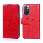 For Xiaomi Redmi Note11 5G  / Poco M4 Pro 5G Geometric Stitching Horizontal Flip Leather Phone Case(Red)
