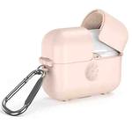 For AirPods 1 / 2 Magic Box Wireless Earphone Protective Case with Hook(Pink)