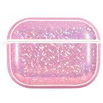 NIILLKIN Anti-fall PU + TPU Shining Protection Glitter Case for AirPods Pro(Pink)