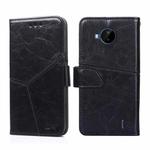 For Nokia C20 Plus Geometric Stitching Horizontal Flip Leather Phone Case(Black)