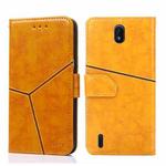 For Nokia C01 Plus / C1 2nd Edition Geometric Stitching Horizontal Flip Leather Phone Case(Yellow)