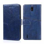 For Nokia C01 Plus / C1 2nd Edition Geometric Stitching Horizontal Flip Leather Phone Case(Blue)