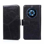 For Honor Magic3 Geometric Stitching Horizontal Flip Leather Phone Case(Black)