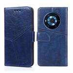 For Honor Magic3 Geometric Stitching Horizontal Flip Leather Phone Case(Blue)