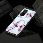 For Huawei P40 Marble Pattern Soft TPU Protective Case(Red)