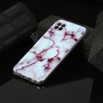 For Huawei P40 lite Marble Pattern Soft TPU Protective Case(Red)