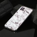 For Huawei P40 lite Marble Pattern Soft TPU Protective Case(White)