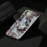 For Huawei Honor 8C Marble Pattern Soft TPU Protective Case(Gray)
