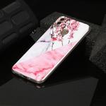 For Huawei Honor 8C Marble Pattern Soft TPU Protective Case(Plum Blossom)