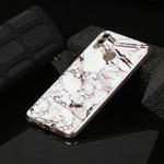 For Huawei Honor 8C Marble Pattern Soft TPU Protective Case(White)