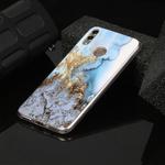 For Huawei Honor 8C Marble Pattern Soft TPU Protective Case(Sea Blue)