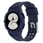 For Samsung Galaxy Watch4 44mm Silicone Integrated Watch Band(Dark Blue)