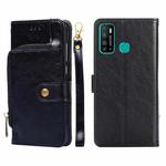 For Infinix Hot 9/Note 7 Lite/X655C Zipper Bag Leather Phone Case(Black)