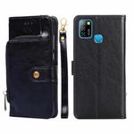 For Infinix Hot 10 Lite/Smart 5 Zipper Bag Leather Phone Case(Black)