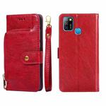 For Infinix Hot 10 Lite/Smart 5 Zipper Bag Leather Phone Case(Red)