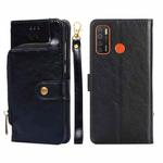 For Tecno Camon 15/CD7/Camon 15 Air/Spark 5/Spark 5 Pro Zipper Bag Leather Phone Case(Black)