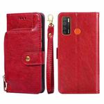 For Tecno Camon 15/CD7/Camon 15 Air/Spark 5/Spark 5 Pro Zipper Bag Leather Phone Case(Red)