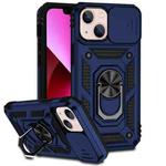 For iPhone 14 Sliding Camshield Holder Phone Case (Blue)