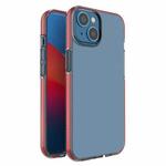 For iPhone 14 Plus Two-color Transparent TPU Phone Case (Red)