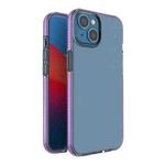 For iPhone 14 Plus Two-color Transparent TPU Phone Case (Light Purple)