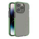 For iPhone 14 Pro Two-color Transparent TPU Phone Case(Fresh Green)