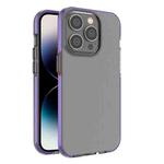 For iPhone 14 Pro Max Two-color Transparent TPU Phone Case (Purple)