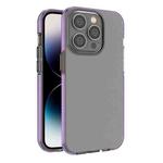 For iPhone 14 Pro Max Two-color Transparent TPU Phone Case (Light Purple)