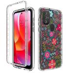 For Motorola Moto G Power 2022 Transparent Painted Phone Case(Small Floral)