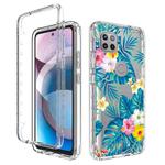 For Motorola One 5G Ace Transparent Painted Phone Case(Banana Leaf)