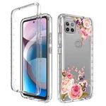 For Motorola One 5G Ace Transparent Painted Phone Case(Rose)