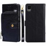 For TCL 30Z T602DL Zipper Bag Leather Phone Case(Black)
