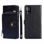 For DOOGEE N40 Pro Zipper Bag Leather Phone Case(Black)