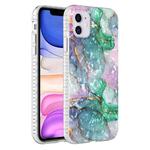 For iPhone 11 2.0mm Airbag Shockproof TPU Phone Case (Ink Green Marble)