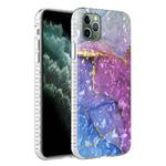 For iPhone 11 Pro 2.0mm Airbag Shockproof TPU Phone Case(Blue Purple Marble)