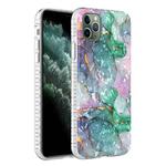 For iPhone 11 Pro Max 2.0mm Airbag Shockproof TPU Phone Case (Ink Green Marble)