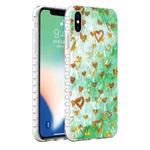For iPhone X / XS 2.0mm Airbag Shockproof TPU Phone Case(Gold Heart)