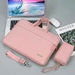 Handbag Laptop Bag Inner Bag with Shoulder Strap/Power Bag, Size:14 inch(Pink)